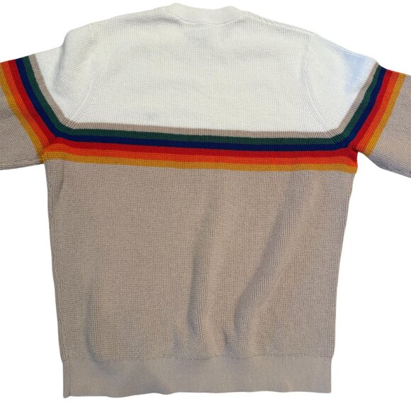 Outerknown Nostalgic Sweater Men’s Size Medium Striped Knit Crewneck 70's - Picture 2 of 5